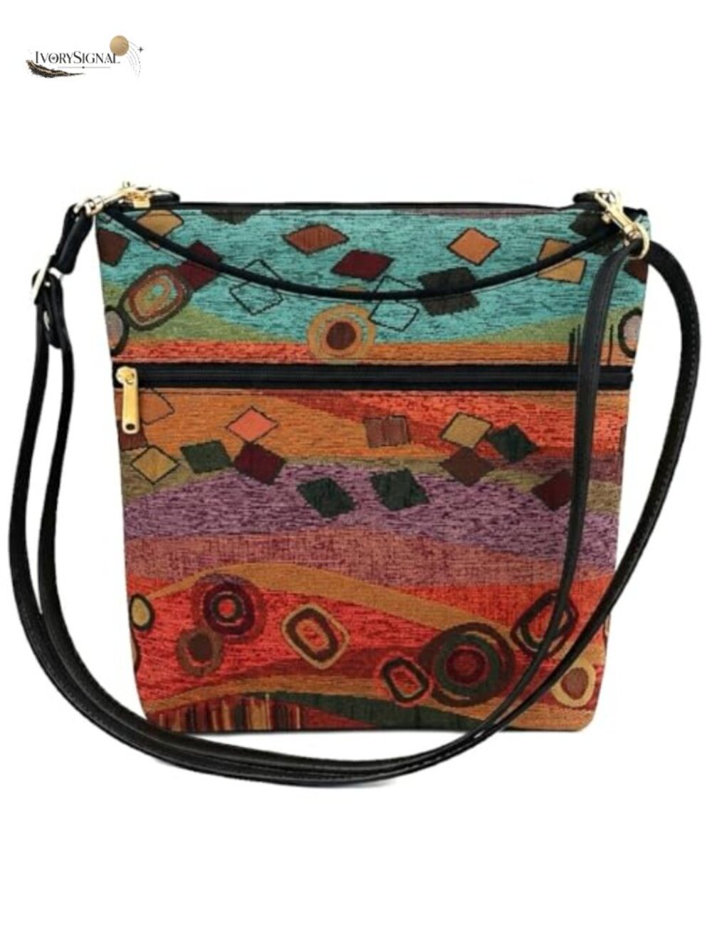 Vintage Handmade Tapestry Crossbody Bag Adjustable Strap Purse